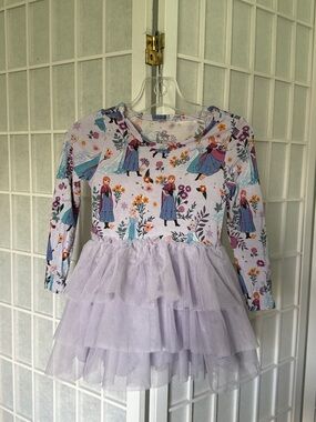 Posh Peanut Disney Frozen Sisters Tulle Dress Size 2T